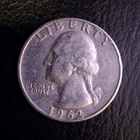 Washington Quarter 1962 Silver 25C Circulated US Coin