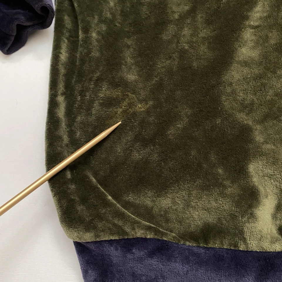 Top Pullover Vintage Para Hombre Terciopelo Manga Larga Azul Rayas Cuello Simulado S Años 70 Foto 4 de 4