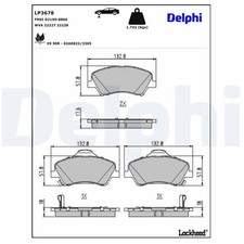 DELPHI Bremsbeläge Satz Vorne Bremsklötze für HYUNDAI Accent V Limousine (HC)