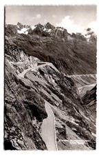Vintage Susten Pass Mountain Road Switzerland Black & White Postcard