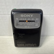Sony Walkman SRF-49 FM/AM Radio With Belt Clip Black