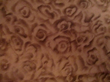 5 YARDS BROWN ON BROWN ROSE 100% COTTON FABRI...