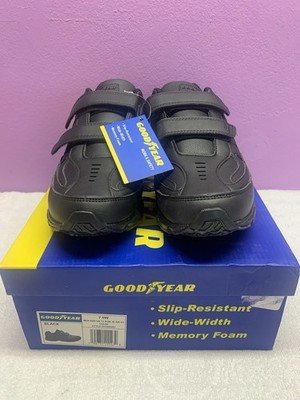 Goodyear WIDE Slip-Resistant Work Shoes Memory Foam Comfort Colin Men's 7.5 W
