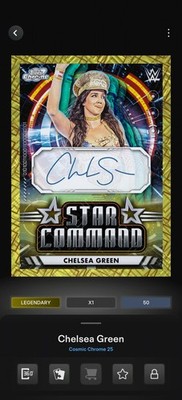 Topps WWE SLAM *DIGITAL* - Cosmic Chrome Gold Interstellar - Chelsea Green 50CC
