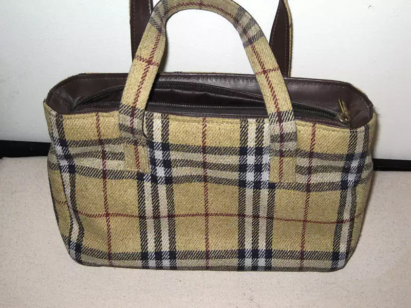 Plaid burberry cheap purse