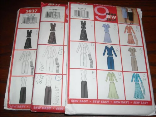 🌼 BUTTERICK #3037-LADIES (9 EZ STYLE) DAY or EVENING TOP & SKIRT PATTERN 8-24FF