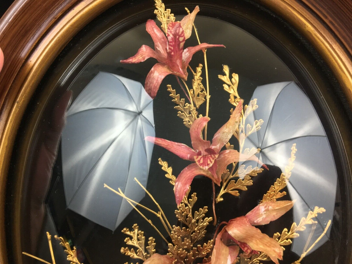 Flora Hawaii Maui LARGE Flower 24K Gold Dipped Hawaiian Fern Oval