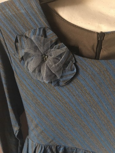 Isobella and Chloe Girls Royal Blue and Gray Tiered Party Dress Size 14-New - Picture 5 of 9
