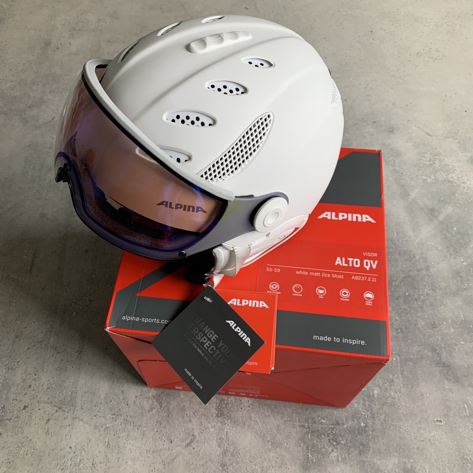 ALPINA ALTO QV VISERA CASCO ESQUÍ SNOWBOARD DEPORTES DE INVIERNO