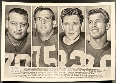 1959 Photo-NFL All Pro Selections Gino Marchetti Ray Berry Sam Huff Jim Patton