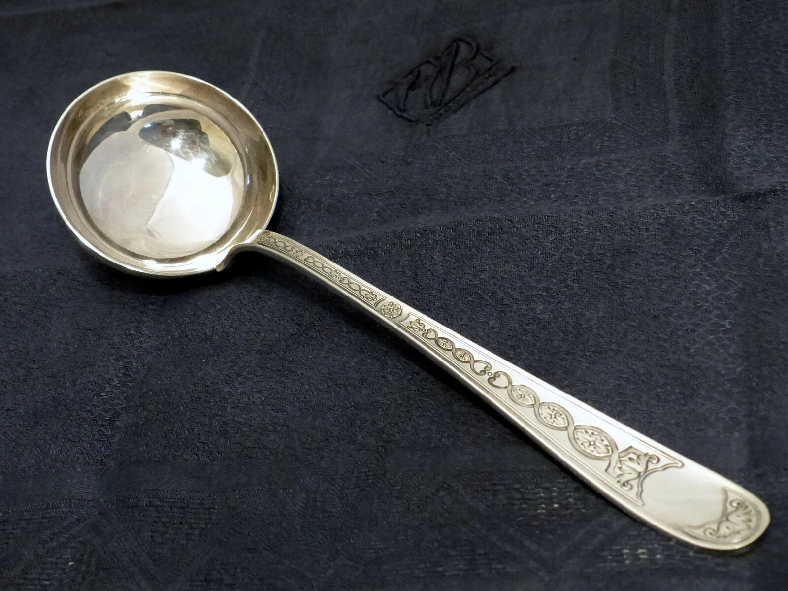 CHRISTOFLE VILLEROY Large soup ladle MINT/ louche à potage NEUF 32cm / 12.6"
