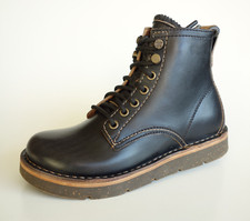 new BIRKENSTOCK Leather Ankle Boots BIRMINGHAM Lace Mid black US6 EU37 UK4.5 N
