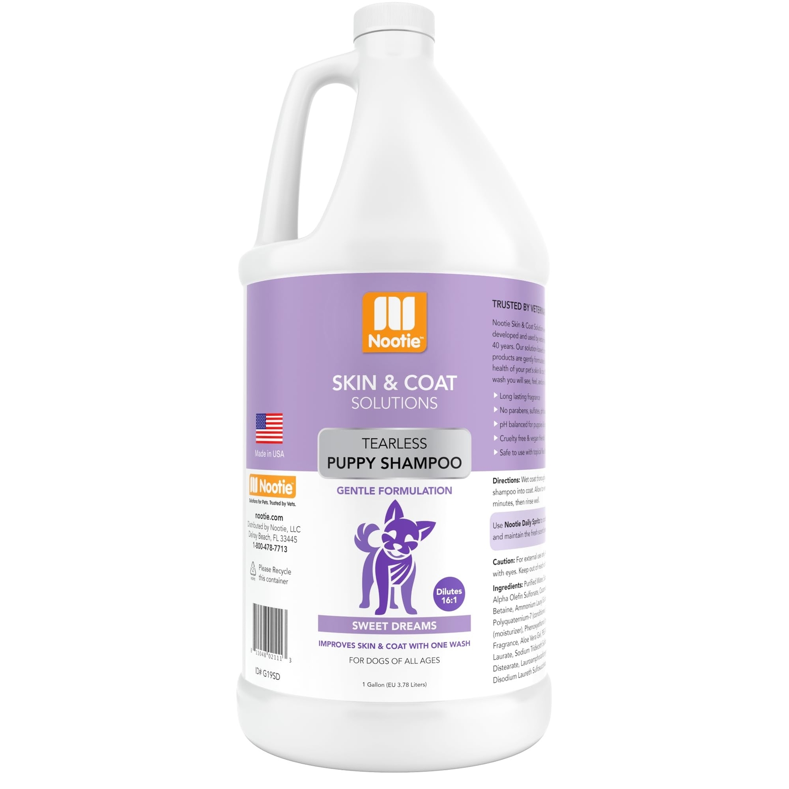 Nootie - Pet Shampoo for Sensitive Skin - Revitalizes Dry Skin & Coat - Natur...