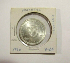 Portugal 1960 10 Escudos Silver unc Coin
