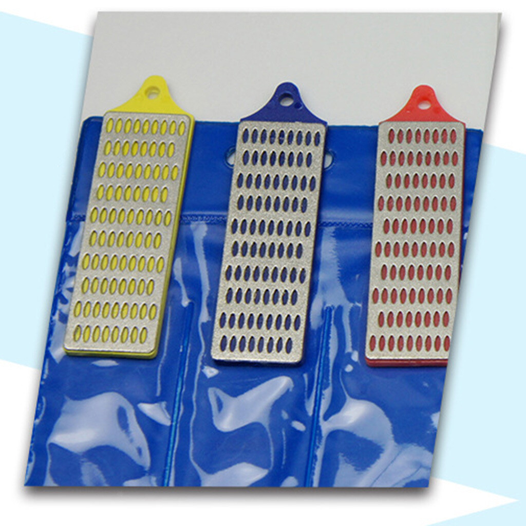 3pc Large Diamond Sharpening Hone Whet Grind Kitchen Tool eBay