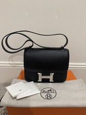 Hermes Black Epsom Leather Constance 24 with Palladium Hardware