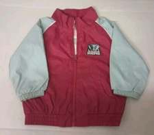 Unisex NCAA ALABAMA Crimson Tide Zip Up Wind Breaker Sz 6-9 Mths Burgundy Silver