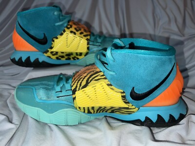 Nike Kyrie 6 Oracle Aqua Black Opti Yellow Total Orange Mid Top