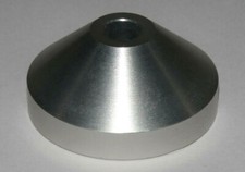 Single Puck / Silber / Konisch / 7" Vinyl Metall Kegelförmig Mittelstück Adapter