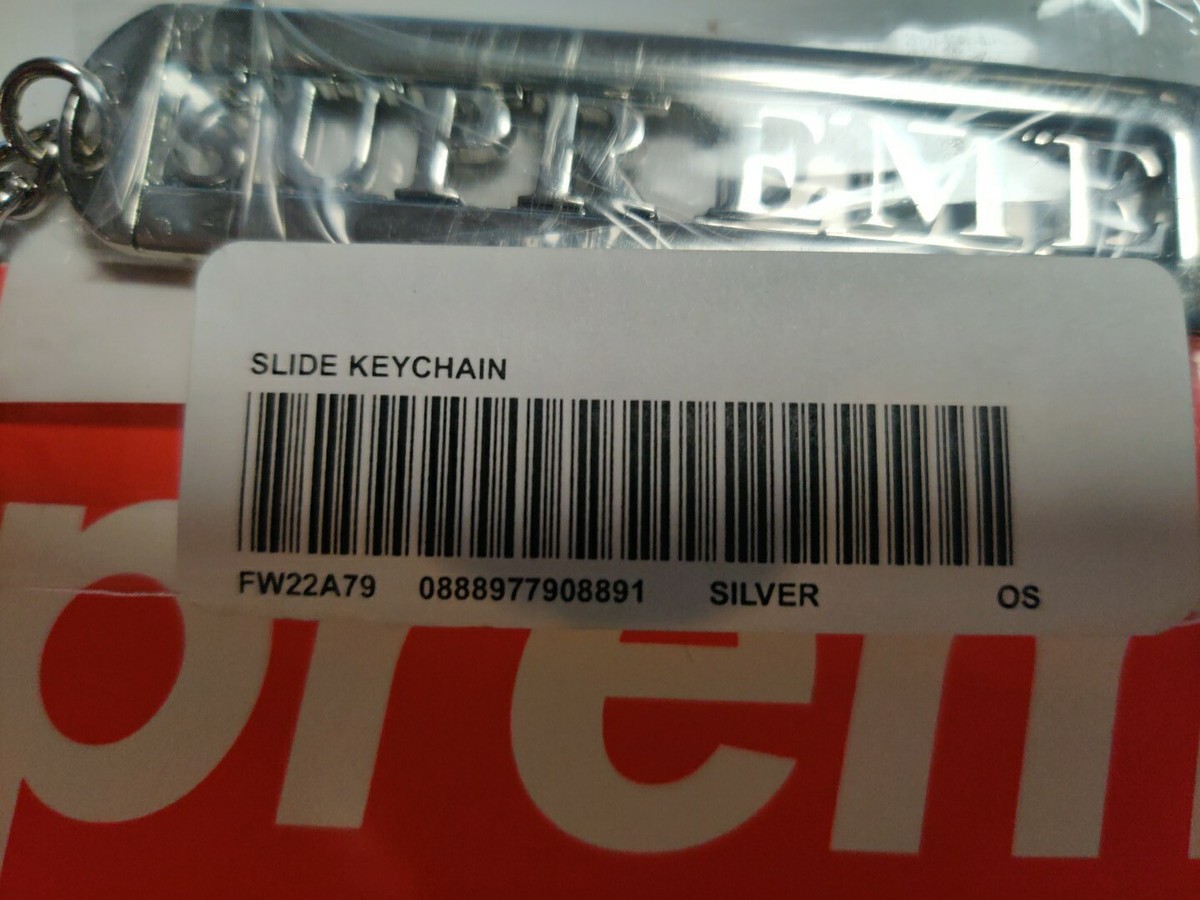 Supreme Slide Keychain Silver FW22 🆕 | eBay Supreme Slide Keychain Silver FW22 🆕 | eBay