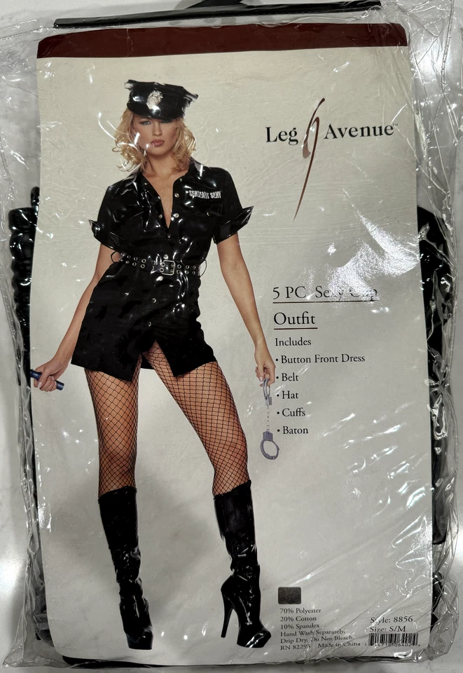 Disfraz de policía para mujer CON sombrero, puños + más, talla S/M TOTALMENTE NUEVO Leg Avenue Foto 2 de 4