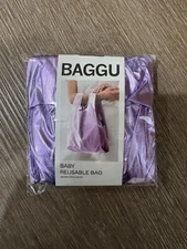 BAGGU Purple Metallic Baby Reuseable Bag NWT HTF Rare