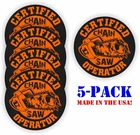 5 pcs Funny Chainsaw Operator 2" Vinyl Stickers Decals [FREE SHIP - NO TRACKING}