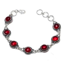 Bracciali gioielli in argento sterling 925 fatti a mano con pietre preziose c...