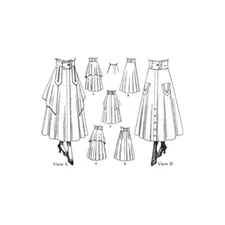 Past Patterns 9384 - Late 1910s Three or Four Piece Skirt Sewing Pattern