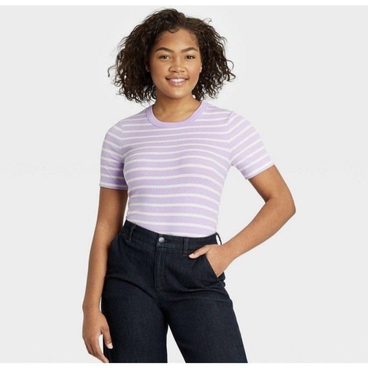 short sleeve ribbed shirt