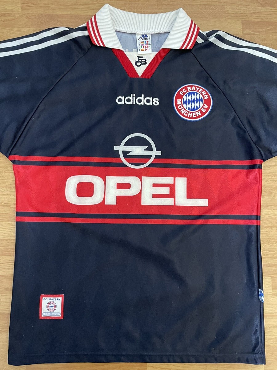 98/99 adidas × BAYERN Away Game Shirts ZICKLER, 98-99 BAYERN MUNICH LS AWAY UCL MATCH UN WORN SHIRT