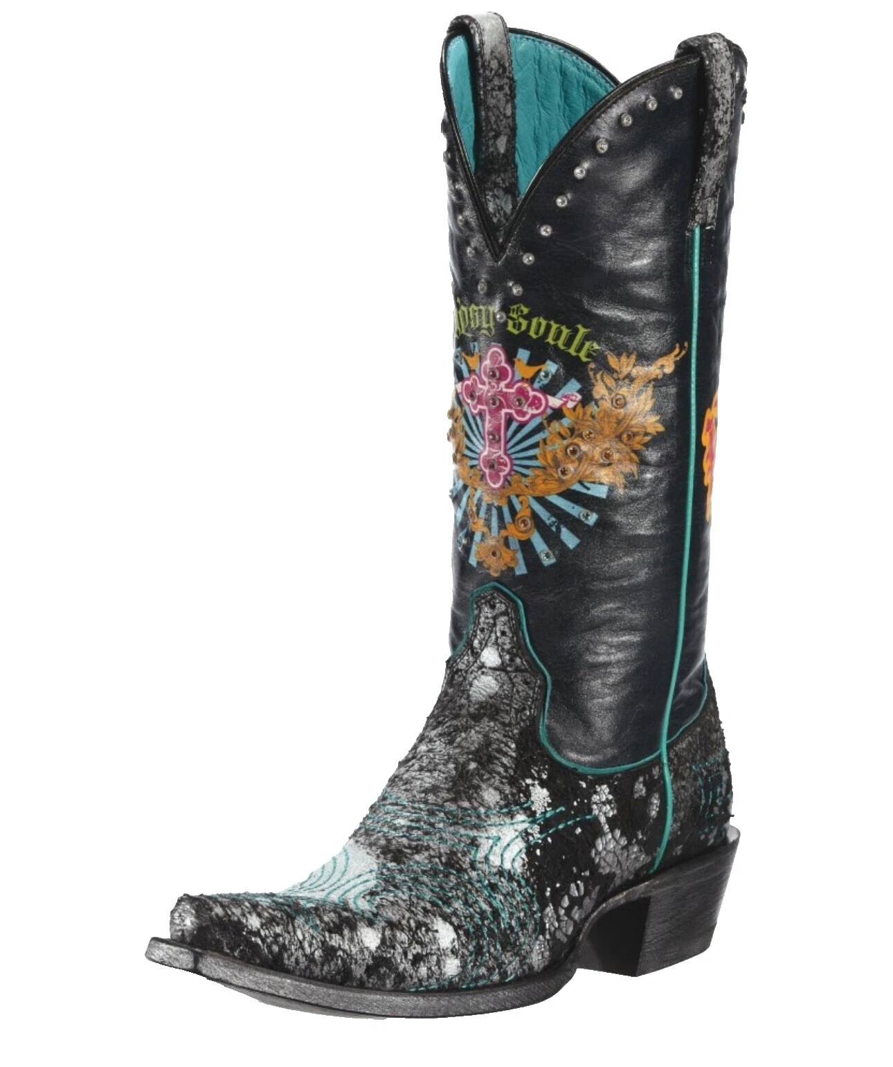 Botas de Couro Multicolor Cavalo para mulheres