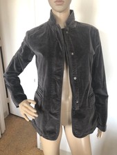 June Wool Velvet Like Military Jacket Size Small Dark Grey