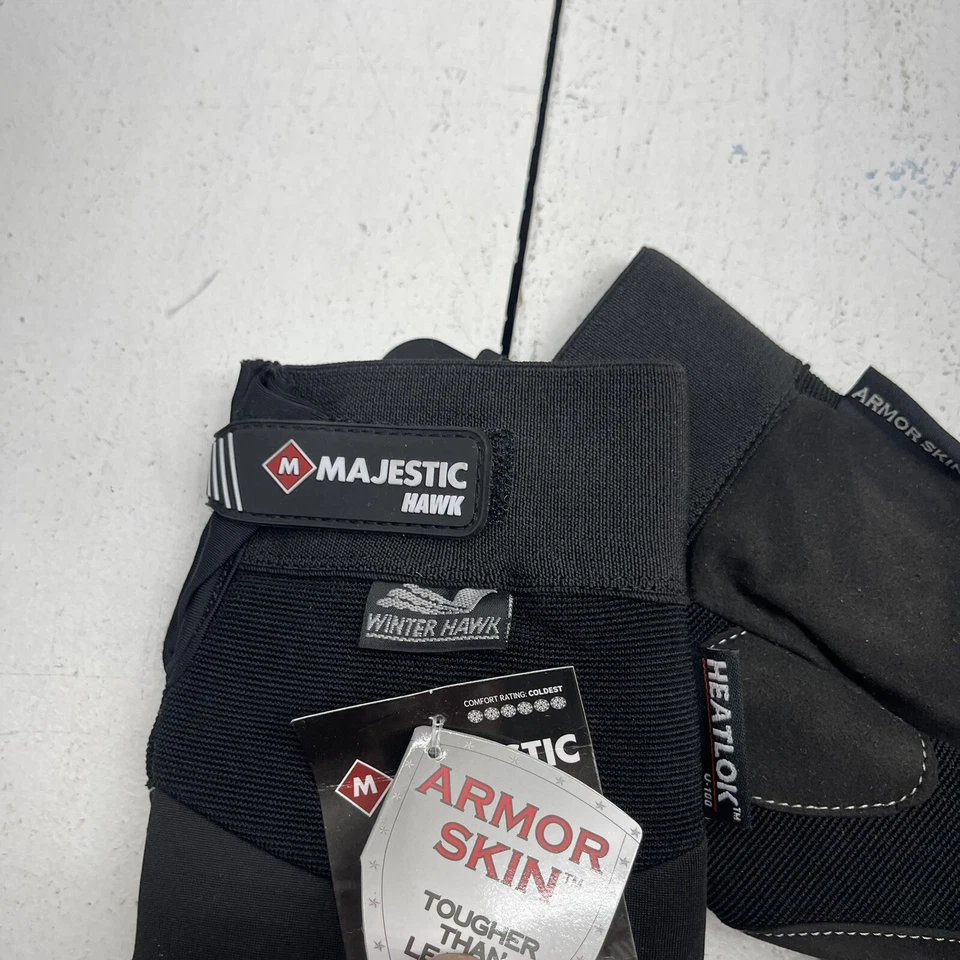 Guantes mecánicos Majestic Hawk negros Heatlok invierno forrados de lana negros para hombre M Foto 3 de 4