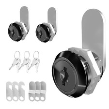 3PCS Cabinet Cam Lock 5/8 Inch Keyed Alike Zinc Alloy Drawer RV Storage Tool Box