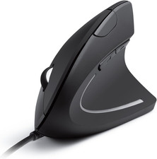 USB Wired Vertical Mouse, Ergonomic Design Mouse for Computer and Laptop, 5 Butt