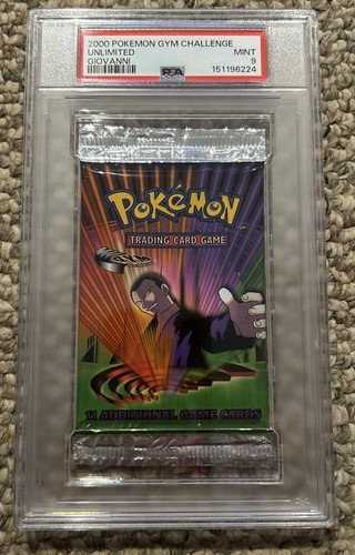 Gym Challenge Booster Pack Pop 21! Giovanni Art Unlimited PSA 9 Pokemon!