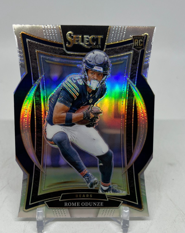 2024 Panini Select Rome Odunze Concourse #3 Silver Prizm Die Cut (RC)