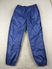 Vintage Adidas Windbreaker Pants Men s Size Large Blue Lined Jogger Logo 90s