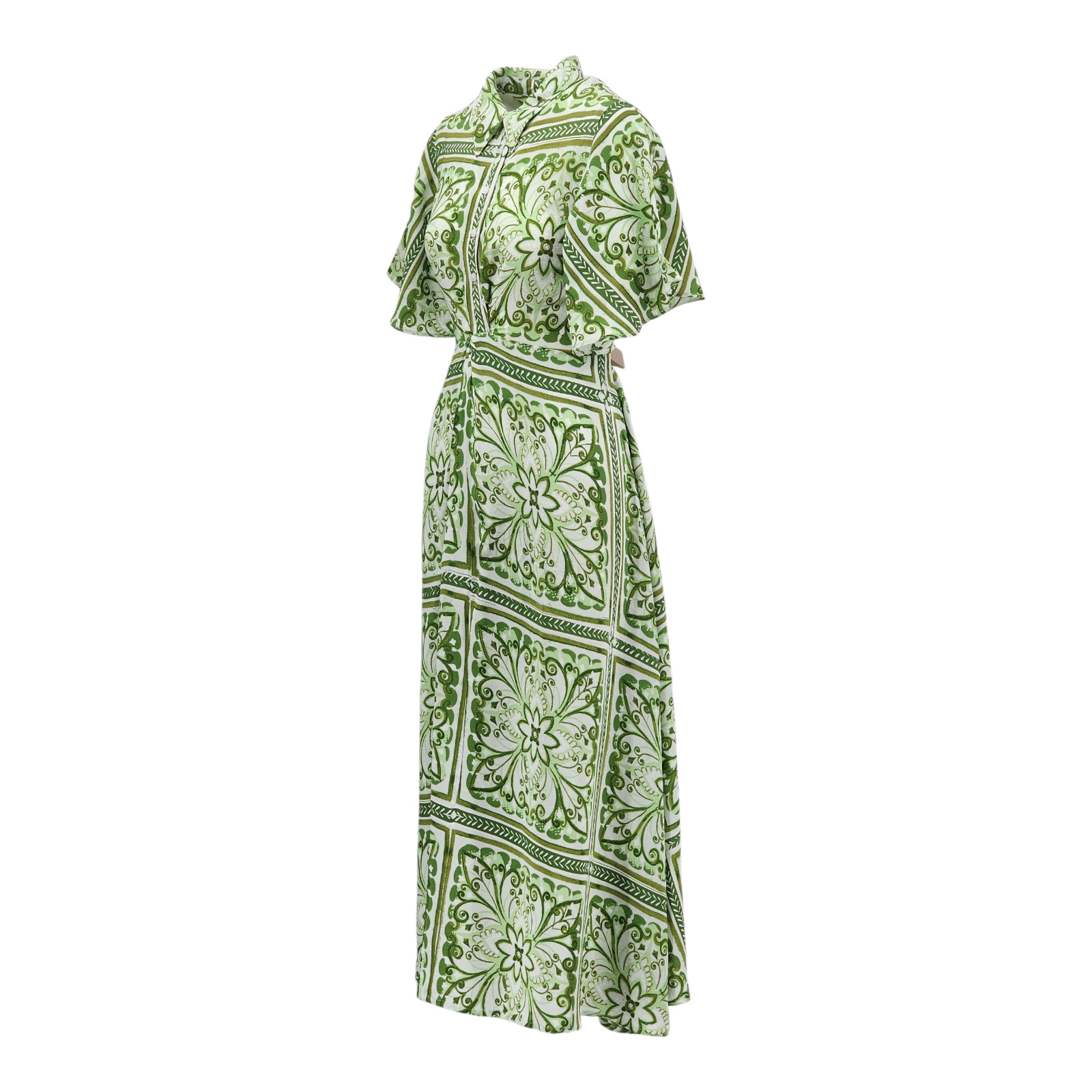 Monsoon Emilia Print Midi Shirt Womens Dress Green RRP £80.00 UK Size 16 image 2