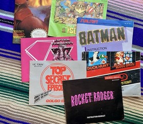 &iexcl;Lote de folleto de instrucciones y p&oacute;ster manual vintage de Nintendo NES! IronSword Batman