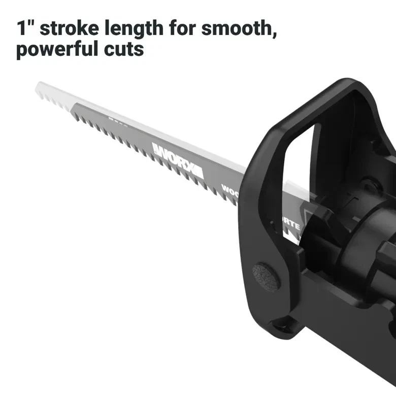 Herramienta de sierra recíproca compacta inalámbrica sin escobillas Worx Nitro 20V + batería de 2,0 Ah Foto 4 de 4