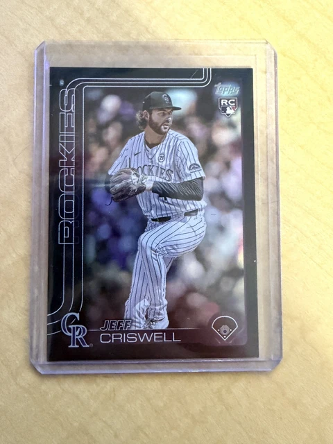 2025 Topps Update Jeff Criswell Black Foil Parallel 7/10 RC