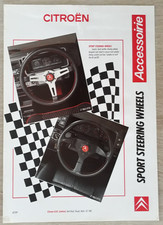 Citroen AX & BX Sports Steering Wheels Brochure / Leaflet c.1988 - Accessoirie