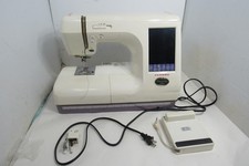 Janome Memory Craft 10000 Sewing Embroidery Machine W/ Case, Pedal, Access.