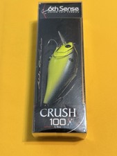 6th Sense Crush 100 X  Crankbait  5/8 oz  68mm 2’-5’ Chartreuse Pro Blue