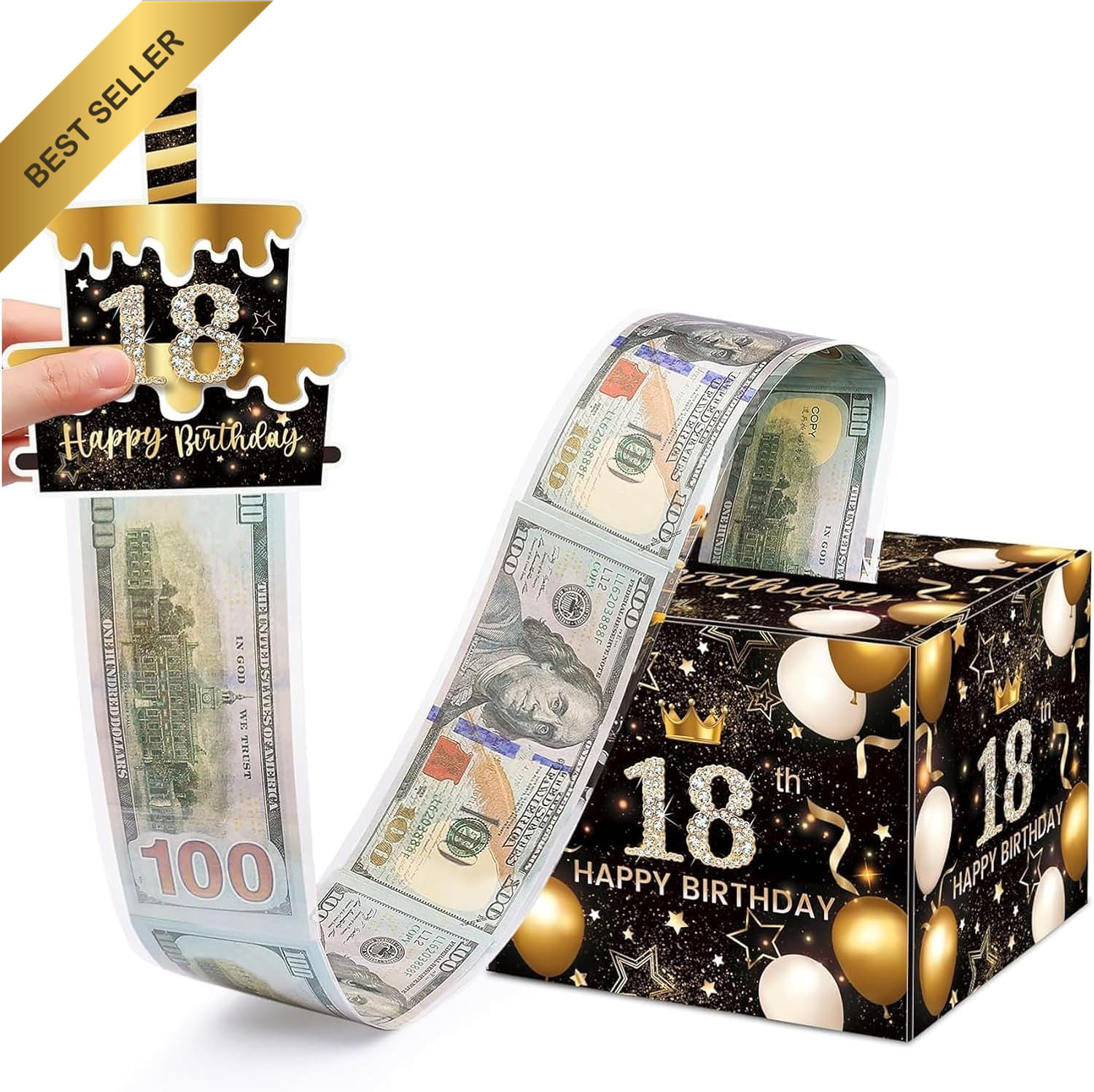 18Th Birthday Money Gift Box – Funny Cash Holder Surprise Box with Pull Out Desi