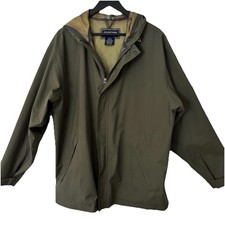 Lands End Gore Tex Hooded Windbreaker Jacket Green Size Xl 46-48 67586 1711 Bo