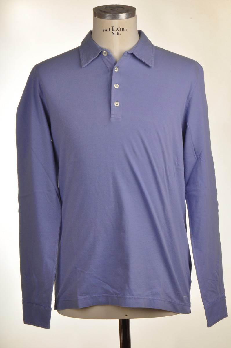 Polo manica lunga for Man Piombo Cut it XL Color Blue