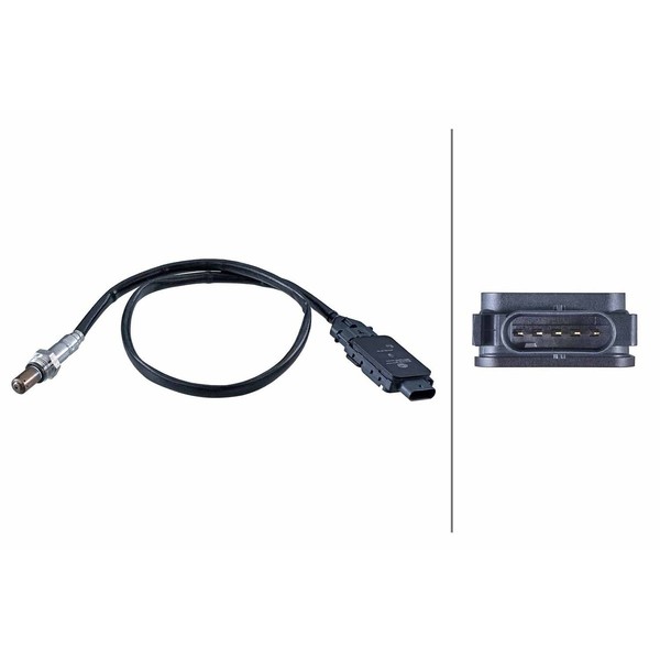 Nox-Sensor Nox-Katalysator 770 Mm Kabel 5-Polig Hella FüR U.A. Audi Q5-image